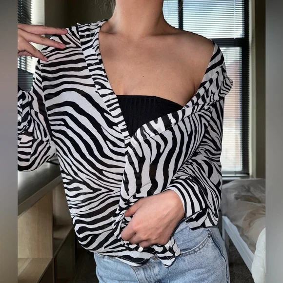 Sheer Button Up - Picture 1 of 3